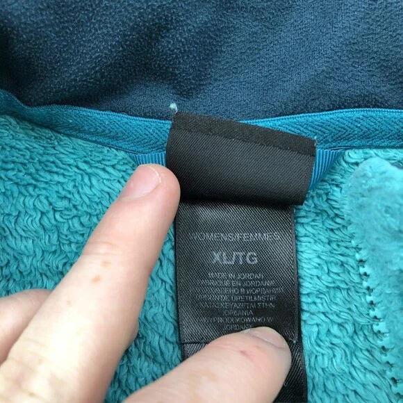 The North Face Jacket Womens XL Blue Full Zip Fleece Embroidered Logo Osito - Picture 6 of 9